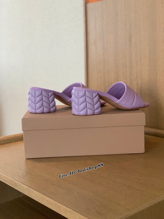 Gianvito Rossi專櫃款中跟拖鞋 定制羊皮女士拖鞋 dx3592